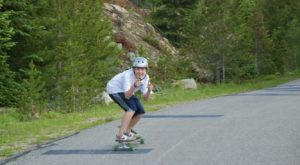 Long boarding on the Ten Mile Canyon Rec Path